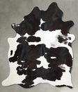 Black and White X-Large Brazilian Cowhide Rug 7'8"H x 6'2"W #A54233 by Hudson Hides