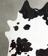 Black and White XX-Large Brazilian Cowhide Rug 8'2"H x 7'4"W #A54236 by Hudson Hides