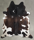 Chocolate and White X-Large Brazilian Cowhide Rug 7'7"H x 6'4"W #A54238 by Hudson Hides