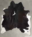 Chocolate and White X-Large Brazilian Cowhide Rug 7'4"H x 6'4"W #A54239 by Hudson Hides