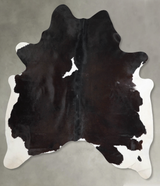 Chocolate and White X-Large Brazilian Cowhide Rug 7'4"H x 6'4"W #A54239 by Hudson Hides