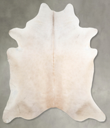 Ivory with Beige XX-Large Brazilian Cowhide Rug 8'3"H x 7'2"W #A54240 by Hudson Hides