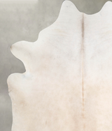 Ivory with Beige XX-Large Brazilian Cowhide Rug 8'3"H x 7'2"W #A54240 by Hudson Hides