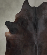 Solid Black XX-Large Brazilian Cowhide Rug 7'7"H x 6'7"W #A54242 by Hudson Hides
