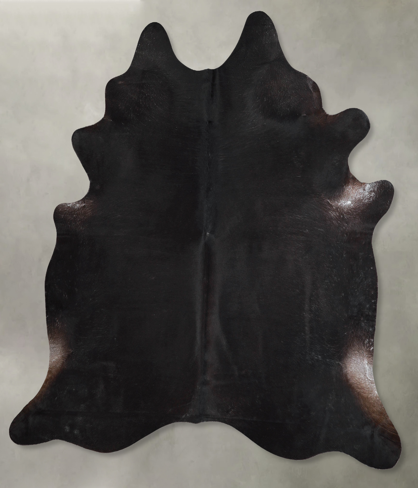 Solid Black Cowhide Rug #A54243
