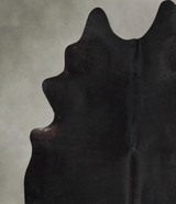 Solid Black XX-Large Brazilian Cowhide Rug 7'6"H x 6'8"W #A54243 by Hudson Hides