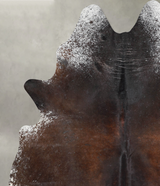 Salt and Pepper Brown XX-Large Brazilian Cowhide Rug 7'10"H x 6'5"W #A54245 by Hudson Hides
