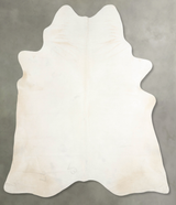Ivory with Beige XX-Large Brazilian Cowhide Rug 7'8"H x 6'8"W #A54246 by Hudson Hides