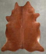 Solid Brown XX-Large Brazilian Cowhide Rug 7'7"H x 7'3"W #A54251 by Hudson Hides