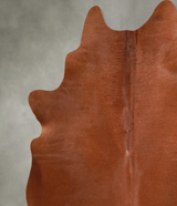 Solid Brown XX-Large Brazilian Cowhide Rug 7'7"H x 7'3"W #A54251 by Hudson Hides