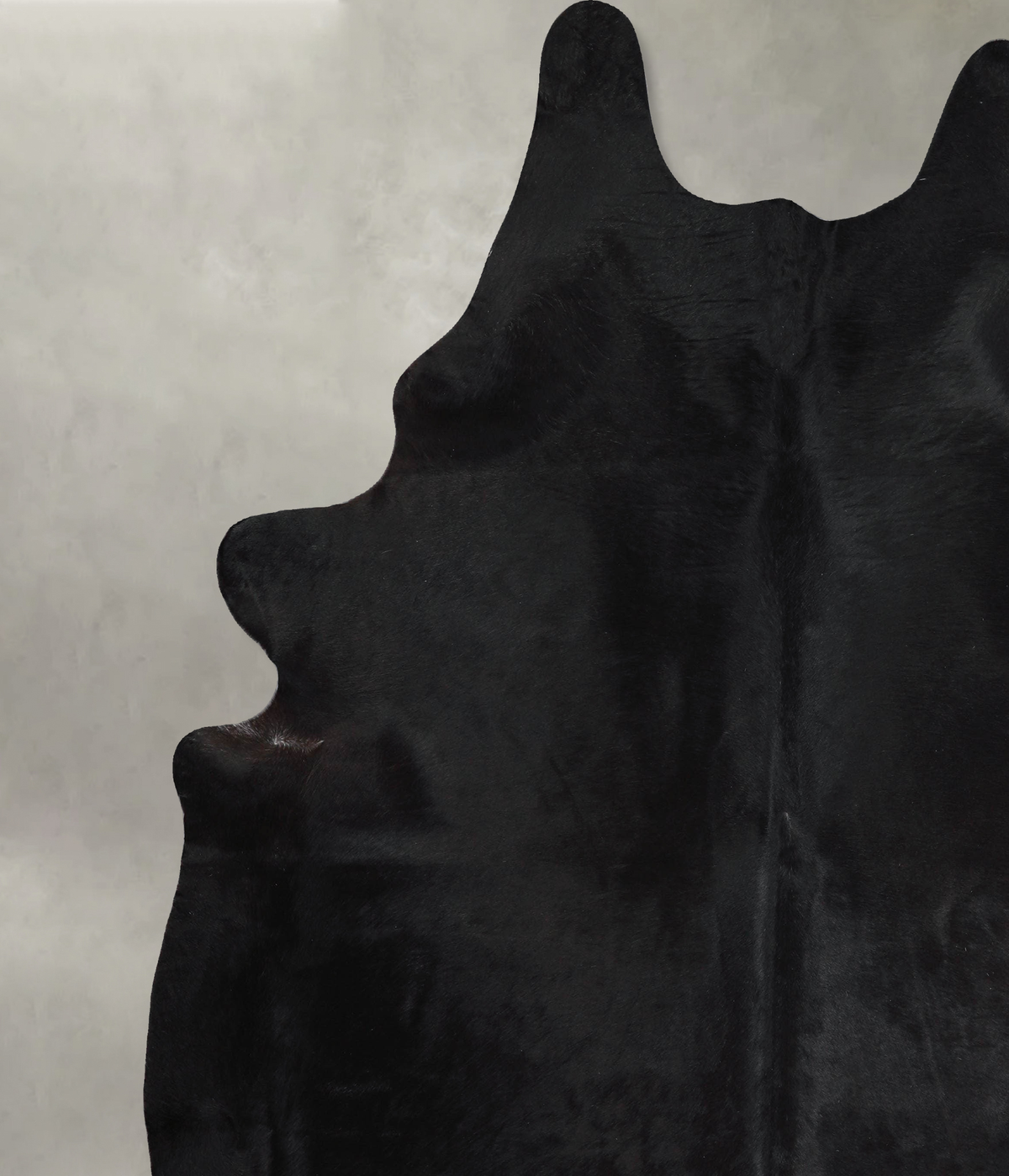 Solid Black XX-Large Brazilian Cowhide Rug 8'6"H x 7'3"W #A54253 by Hudson Hides