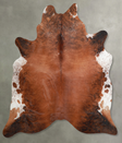 Medium Brindle XX-Large Brazilian Cowhide Rug 7'7"H x 6'11"W #A54256 by Hudson Hides