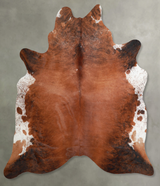 Medium Brindle XX-Large Brazilian Cowhide Rug 7'7"H x 6'11"W #A54256 by Hudson Hides