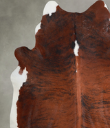 Medium Brindle X-Large Brazilian Cowhide Rug 7'0"H x 6'7"W #A54258 by Hudson Hides