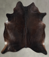 Chocolate X-Large Brazilian Cowhide Rug 6'11"H x 5'11"W #A54259 by Hudson Hides