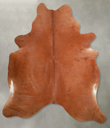 Solid Brown XX-Large Brazilian Cowhide Rug 7'9"H x 6'10"W #A54260 by Hudson Hides