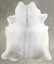 Medium Grey X-Large Brazilian Cowhide Rug 7'1"H x 6'8"W #A54262 by Hudson Hides