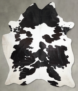 Black and White XX-Large Brazilian Cowhide Rug 9'4"H x 7'8"W #A54267 by Hudson Hides