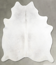 Light Grey X-Large Brazilian Cowhide Rug 7'2"H x 6'3"W #A54268 by Hudson Hides