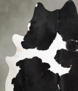 Black and White XX-Large Brazilian Cowhide Rug 7'8"H x 6'9"W #A54270 by Hudson Hides