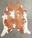 Brown and White X-Large Brazilian Cowhide Rug 7'5"H x 6'8"W #A54279 by Hudson Hides