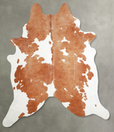 Brown and White X-Large Brazilian Cowhide Rug 7'5"H x 6'8"W #A54279 by Hudson Hides