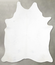 Solid White X-Large Brazilian Cowhide Rug 7'1"H x 6'0"W #A54281 by Hudson Hides