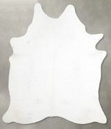 Solid White X-Large Brazilian Cowhide Rug 7'1"H x 6'0"W #A54281 by Hudson Hides