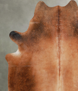 Warm Caramel X-Large Brazilian Cowhide Rug 7'7"H x 6'6"W #A54282 by Hudson Hides