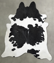 Black and White XX-Large Brazilian Cowhide Rug 8'8"H x 7'11"W #A54286 by Hudson Hides