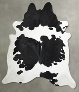 Black and White XX-Large Brazilian Cowhide Rug 8'8"H x 7'11"W #A54286 by Hudson Hides