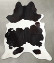 Black and White X-Large Brazilian Cowhide Rug 7'1"H x 6'6"W #A54287 by Hudson Hides