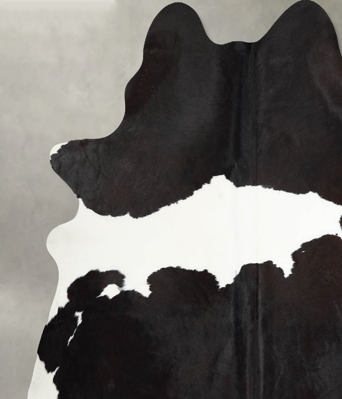 Black and White X-Large Brazilian Cowhide Rug 7'1"H x 6'6"W #A54287 by Hudson Hides