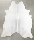 Medium Grey X-Large Brazilian Cowhide Rug 7'2"H x 6'6"W #A54290 by Hudson Hides