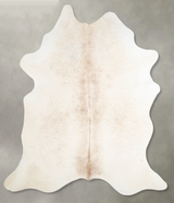 Ivory with Beige X-Large Brazilian Cowhide Rug 7'9"H x 6'5"W #A54293 by Hudson Hides
