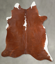 Brown and White Regular XX-Large Brazilian Cowhide Rug 7'10"H x 6'7"W #A54294 by Hudson Hides