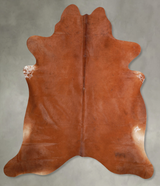 Solid Brown X-Large Brazilian Cowhide Rug 7'3"H x 6'9"W #A54304 by Hudson Hides