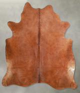 Solid Brown XX-Large Brazilian Cowhide Rug 8'2"H x 7'0"W #A54307 by Hudson Hides