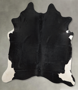 Black and White XX-Large Brazilian Cowhide Rug 7'10"H x 6'10"W #A54315 by Hudson Hides