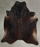 Chocolate XX-Large Brazilian Cowhide Rug 7'8"H x 6'11"W #A54316 by Hudson Hides