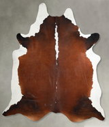 Chocolate and White XX-Large Brazilian Cowhide Rug 9'1"H x 7'11"W #A54317 by Hudson Hides