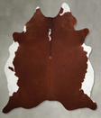Brown and White Regular XX-Large Brazilian Cowhide Rug 8'3"H x 7'2"W #A54319 by Hudson Hides