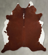Brown and White Regular XX-Large Brazilian Cowhide Rug 8'3"H x 7'2"W #A54319 by Hudson Hides