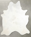 Ivory with Beige X-Large Brazilian Cowhide Rug 7'5"H x 6'5"W #A54320 by Hudson Hides