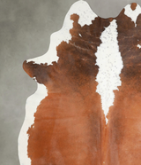 Brown and White Regular XX-Large Brazilian Cowhide Rug 8'4"H x 6'10"W #A54322 by Hudson Hides