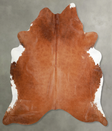 Solid Brown X-Large Brazilian Cowhide Rug 7'1"H x 6'6"W #A54323 by Hudson Hides