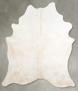 Ivory with Beige X-Large Brazilian Cowhide Rug 7'7"H x 6'5"W #A54326 by Hudson Hides