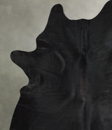 Solid Black XX-Large Brazilian Cowhide Rug 8'4"H x 6'8"W #A54331 by Hudson Hides