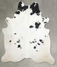 Black and White XX-Large Brazilian Cowhide Rug 7'8"H x 6'8"W #A54337 by Hudson Hides