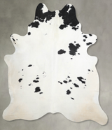 Black and White XX-Large Brazilian Cowhide Rug 7'8"H x 6'8"W #A54337 by Hudson Hides